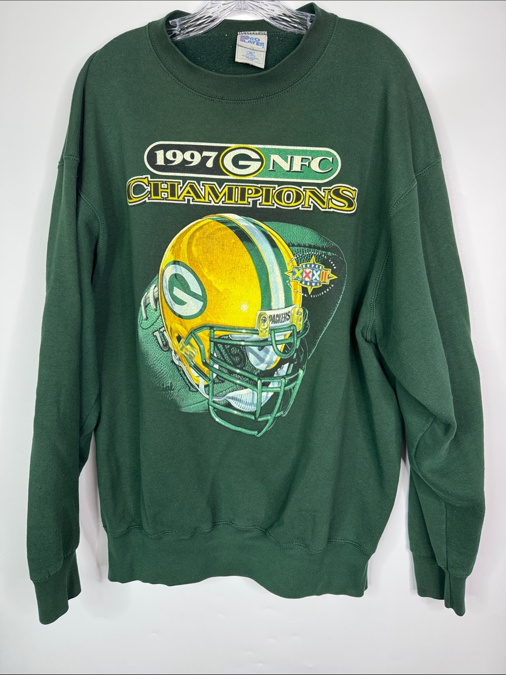 Vintage Pro Player Green Bay Packers NFC Champions 1997 Sweatshirt Size XXL